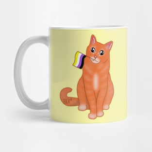 Norbert The Nonbinary Pride Cat Mug